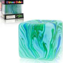 Marbled Ice Cube Malt Sugar Stress Relief Ice Cube Cube Malt Sugar Squeeze Toy Decompression Artifact, Wet Soft Texture Slow Rebound Squeeze - Birthday Gift - Holiday Gift - Multicolor - View 6