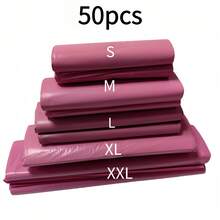 50 túi đóng gói màu hồng dày dặn, kiểu dáng đơn giản, đa năng, phù hợp cho trường học, văn phòng, vận chuyển và gửi thư. - Màu hồng, 50 cái - Xem 11