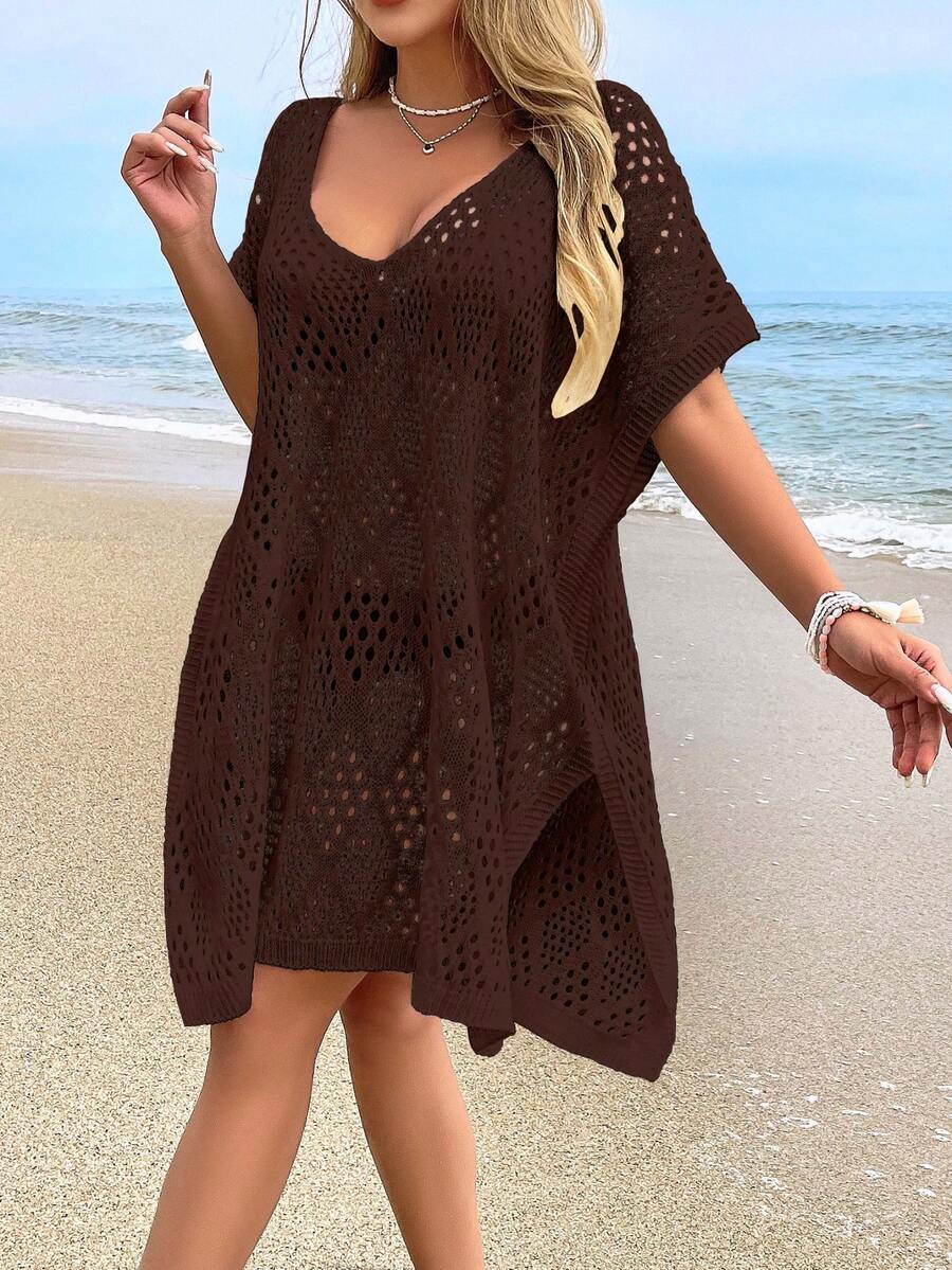 女士时尚休闲镂空罩衫（不含比基尼）度假海滩夏季