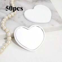 1/3/6/10/20/30/50个装心形便携式口袋镜,现代简约设计,高清画质,迷你化妆镜,学生宿舍适用,女士礼物,粉色-白色-绿色-黑色可选 - A - 查看 27