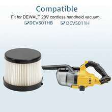 2 Packs DCV501HB Replacement HEPA Filters Compatible With DEWALT 20V Vacuum Cordless Handheld Vacuum Filter, Part # DCV5011H, Washable And Reusable Kits 7 Pcs - 7 Pcs - View 4