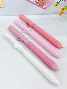 3pcs New Cat Shaped Retractable Pens, 0.5mm Black Quick-Drying Funny Stress Relief Cute Kitty Pens, Creative Learning & Office Supplies, High-Quality Smooth Black Ink, Suitable For Cat Lovers, School, Office, Party & Holiday Gifts - Multicolor - View 12