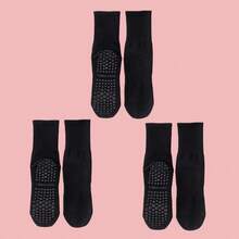 3 Pairs Women's Pilates Yoga Non-Slip Socks, Ladies Pilates Yoga Dance Gym Ankle Socks - Multicolor - View 10