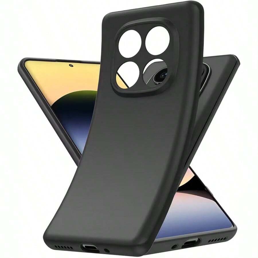 A Black Sand-Textured Product, Suitable For Various Models Including Redmi Phones, Such As Redmi Note 14 4G, Redmi Note 13 Pro+, Redmi Note 9T, Redmi A4, Redmi 12C, Redmi 11A, Redmi 9T, Etc. It Has Shock Resistance And Anti-Drop Functions. - Black - View 1