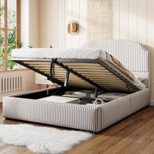 Bed Bases & Foundations - White+ Charcoal + Upholstered + 140cm*200cm - View 3