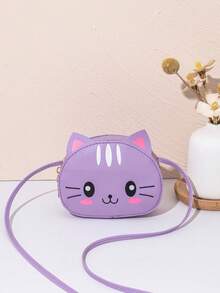 1pc Girls' Mini Cute Sweet Crossbody Bag, Kids Adorable Cat Print Casual Small Pouch, Girls' Small Coin Purse, Change Purse, Snack Bag, Travel Daily Use Crossbody Bag Handbag - M1997 - View 14