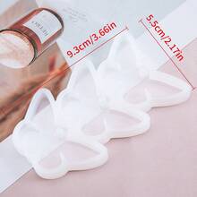 1pc Butterfly Shaped Resin Earring Mold With Holes, Suitable For DIY Pendant And Necklace Earring Making, And Round & Oval Silicone Keychain Mold - Clear - View 9