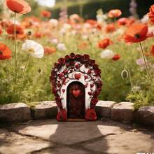 1,0 cm de grosor Mini puerta de hadas Decoración de paisaje micro, Suministros de plantación de musgo en maceta, Adorno de modelo de puerta de hadas, Adecuado para decoración de patio y jardín, Decoración de exteriores y jardín, Adorno de jardinería (Artesanía de madera de doble capa) - JLM022 - Ver 5