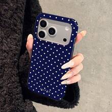 GIIPPA 1个海军蓝底白色波点手机壳，兼容 15/14/13；1个时尚棕色波点手机壳，兼容 15/14/13 Pro Max/Plus；防震全方位保护；纤薄贴合设计；适合女性和女孩；货号：35460；也兼容 17 Air。 - 藍色 - 查看 8