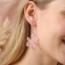 可爱夜光3D气球狗树脂设计耳坠，趣味礼物，多种夜光颜色，女士珠宝配饰，适合日常佩戴、送礼、音乐节、度假、马戏团场景等场合。 - 淺藍色 - 查看 4