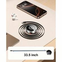 3-In-1 Retractable Magnetic Wireless Charging Holder For Phone, Watch And Earphones, Made Of Zinc Alloy Metal - A - View 7