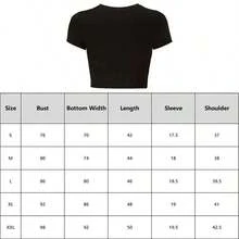 1pc Y2K Style Women'S Crop Top T-Shirt, Senior 2025 Graduation Print, Short Sleeve, Round Neck, Stretch Fabric, Polyester, All Seasons - Black - View 5