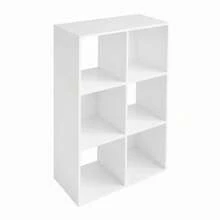 6-Cube White Storage Organizer, Stackable & Modular Cube Shelf - Ideal For Closet, Bedroom, Living Room & Office Organizatio - White - View 5