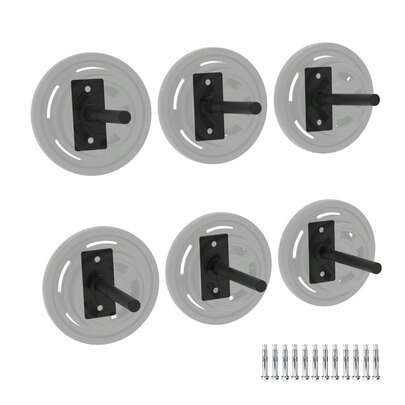 Huisuilinss Weight Plate Holder,Wall Mounted Weight Rack Storage,Weight Plate Rack For All Size Bumper Plates,Max Weight Capacity 300 Lb,For Home Gym Organizer