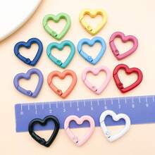2pcs 21x22mm Mixed Heart Shaped Metal Findings DIY Bracelet Necklace Earring Components For Crafts Jewelry Making Supplies - Multicolor - View 8