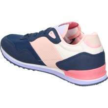PEPE JEANS | Sneakers da donna Pepe Jeans – Sneakers sportive blu navy con dettagli rosa e bianchi – Sneakers con lacci – Stile casual – Versatili – Facili da abbinare e comode – Modello PGS400016-595 - Blu - Visualizzare 5