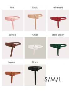 1pc Women's Versatile Waist Belt, Soft & Fashionable Knotted Wide Waist Cincher For Coats & Dresses - Diagonal Knot Waist Belt - View 8