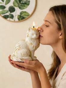 Maine Coon Cat Scented Candle Silicone Mold DIY Sitting Kitten Epoxy Resin Plaster Ornament Silicone Mold - Kitten Mold - View 3