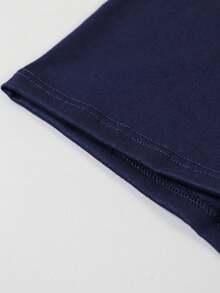 Men's Black Briefs With Letter & Rose Flower Print, Elastic Comfortable Everyday Underwear - Blue - View 6