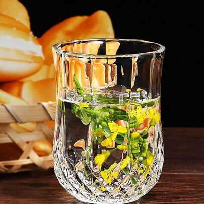 مجموعة أكواب زجاجية عالية الجودة مقاومة للحرارة 12/6/4/2/1 قطعة، أكواب ماسية بلورية شفافة وسميكة، مناسبة للمنزل وحفلات عيد الميلاد والمناسبات الراقية والنوادي الليلية، يمكن استخدامها لتقديم الشاي والمشروبات والقهوة وشاي اللبن، نظيفة وصحية