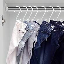 iGift - Paquete de 8 gancos bls de 6 pulgadas reentes con revestimiento de goideizante para colgar jeans plantas bolsos ropa ollas tazas toallas - Blanco - Ver 3