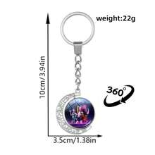 K-POP  Stainless Steel Keychain - Cute Cartoon Moon Design, Durable Iron Alloy Material, Suitable For Holidays And Reward Gifts - Multicolor - View 9