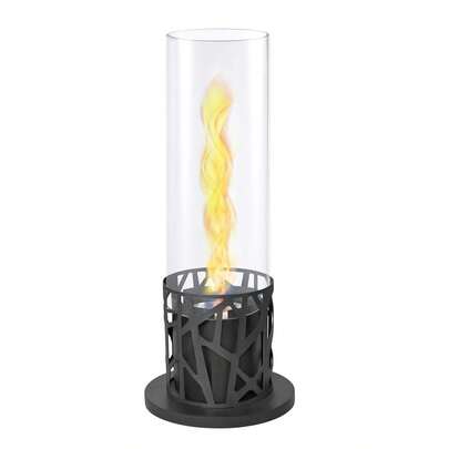 Tornado Tabletop Bio Ethanol Fireplace Indoor Outdoor,Portable Table Top Fire Pit Fuel Bioethanol Heater Black On-Site