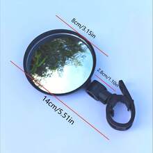 Adjustable Rotating Bicycle Rearview Mirror - Enhances Road Safety And Visibility, Bike Side Mirror, Cycling Helmet Mirror, Durable, Suitable For Outdoor Enthusiasts, Round - Black - View 5