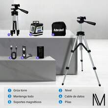 Nivel Láser Autonivelante 5 Líneas Nivelador Con Trípode - Tipo de Enchufe A USA (110-127V) - Ver 8