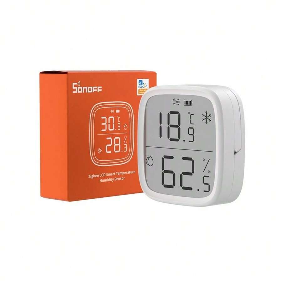 OISE ART STORE Mini Sensore Temperatura Umidità Termometro Igrometro Display Lcd Sonoff Snzb-02d - - Multicolore - Visualizzare 1