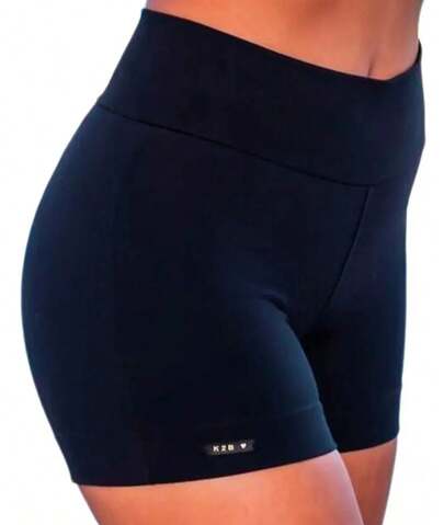 Bermuda Short K2B Original Curto Treino Feminino Alta Elasticidade Cós Largo Zero Transparência Alta Compressão