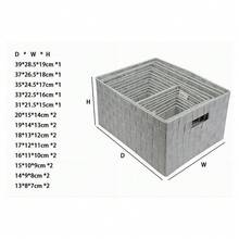 OISE ART STORE Set 21pz Scatola In Tessuto Portaoggetti Organizer Con Manici Grigio Chiaro 79084 - - Multicolore - Visualizzare 3