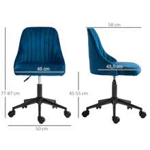 Swivel Office Chair, Height Adjustable, Lounge Chair, Office Chair, Blue With Ergonomic Design - Royal Blue - View 3