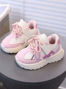 1双儿童运动鞋，男女童秋冬/春季运动鞋 - 粉色 - 查看 4