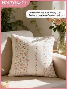 1 vỏ gối trang trí in họa tiết hoa, mềm mại và thoải mái, kiểu đóng mở dạng phong bì, phù hợp trang trí nhà cửa, ghế sofa, phòng ngủ, ký túc xá, có thể giặt máy (không bao gồm ruột gối) - Nhiều màu - Xem 2