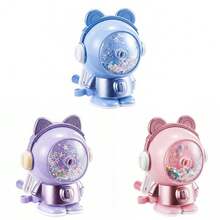 Sacapuntas de lápiz con diseño de oso de dibujos animados que entra automáticamente el lápiz, anti-atascamiento, accionado a mano, regalo para estudiantes - Multicolor - Ver 1