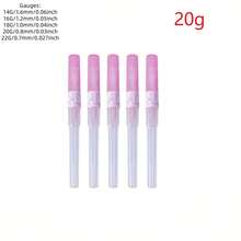 5 kim xỏ khuyên - 14G, 16G, 18G, 20G và 22G, chất liệu thép không gỉ 316L, thích hợp cho xỏ khuyên tai, mũi, vách ngăn mũi, rốn, trang sức và dụng cụ xỏ khuyên cơ thể, kim xỏ khuyên dùng một lần nhiều màu sắc, thích hợp cho xỏ khuyên tai, mũi, rốn, môi, lưỡi, sụn tai - Không mùi, vô trùng, không cần pin, vật tư xỏ khuyên sụn | Kim xỏ khuyên nhiều màu | Kim xỏ khuyên vô trùng - Nhiều màu - Xem 15