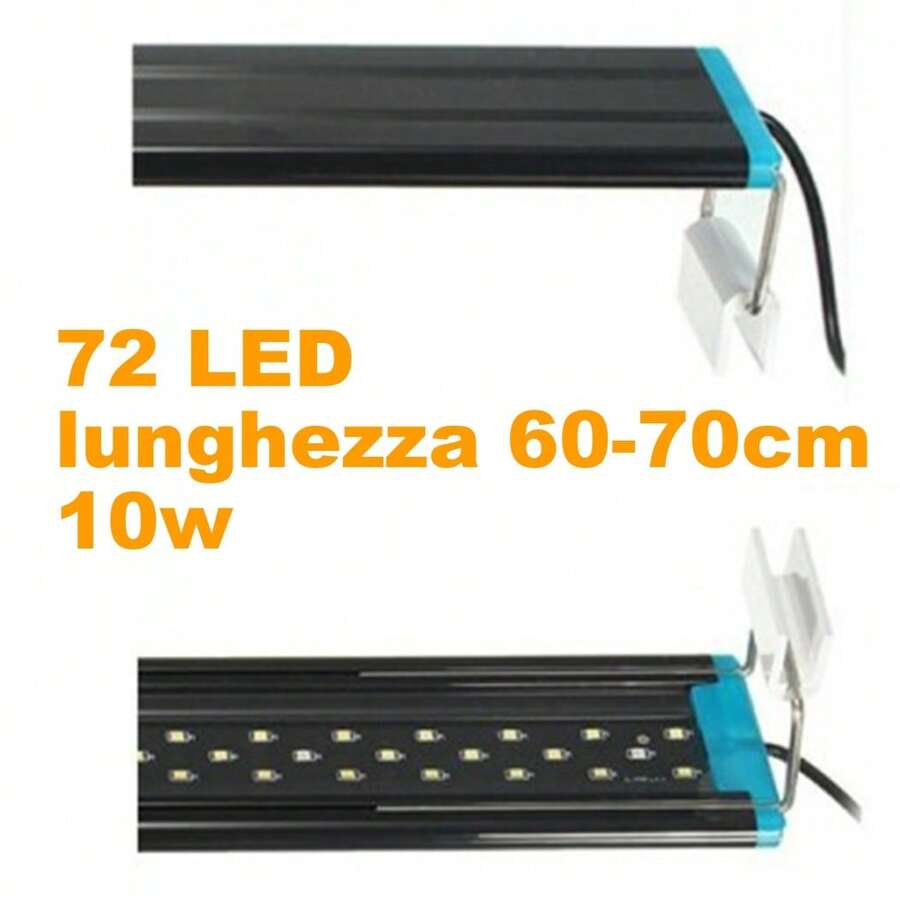 OISE ART STORE Lampada D143  Plafoniera Estendibile Led Per Acquario Bordo Vasca Regolabile - - Multicolore - Visualizzare 1