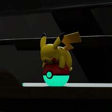 pokemon 宝可梦皮卡丘发光精灵球手办盲盒收藏品，发光精灵球钥匙扣装饰，可作汽车/桌面摆件 | 超萌3D设计 | 无异味 | 夜光 | 完美节日礼物 - 彩色 - 查看 2