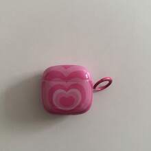 极简多层粉色爱心挂环耳机保护套，兼容华为Freebuds 7i、Freebuds 2、Freebuds SE3、Freebuds 5i、Pro 3耳机，可爱韩版 - 粉色 - 查看 6