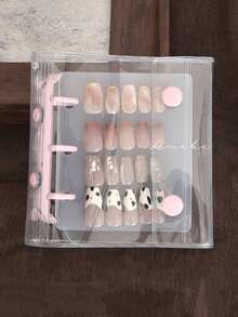 1pc A8 Size Nail Sticker Album, Includes 2 Refill Pages, Double-Sided Thick Adhesive Tape, Nail Polish Color Display & Storage - Multicolor - View 9