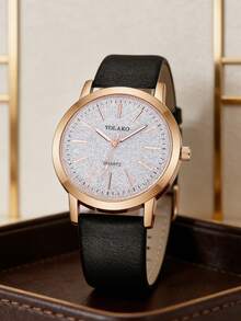 Bộ 5 chiếc đồng hồ nữ thời trang dây thép tròn, mặt tròn đa năng, có thể phối cùng vòng tay, dây chuyền, bông tai và các loại trang sức khác để tạo thành bộ trang sức, phù hợp cho đeo hàng ngày, các sự kiện trang trọng và các dịp khác, là món quà tuyệt vời dành cho phụ nữ. - màu đen - Xem 2