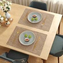MUNSKT Cotton Place Mats 4 Pcs Place Mats For Table Natural Linen Washable Table Mat Heat Resistant Placemats For Kitchen Restaurant - Flax - View 7