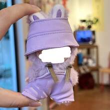 [Only Doll Clothes] BUBU Generation 4 Secret Code For Labubu Set: Overalls And Bucket Hat, Generation 4 Secret Code Doll Clothes, Generation 4 Blind Box Overalls And Bucket Hat Plastic Figurine Outfit - Multicolor - View 10