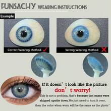 FUNSACHY 1 Pair Brown/Gray Natural Tone Disposable Lenses, Suitable For Natural Makeup - AUDREY-bROWN - View 6