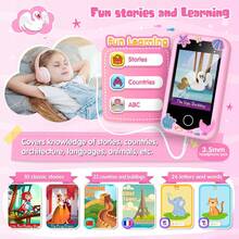 2.8英寸触摸屏双摄像头8GB多功能儿童玩具手机，内置音乐/有声读物，电池续航时间长，是2026年送给3-12岁男孩女孩的最佳圣诞礼物 - 彩色 - 查看 7