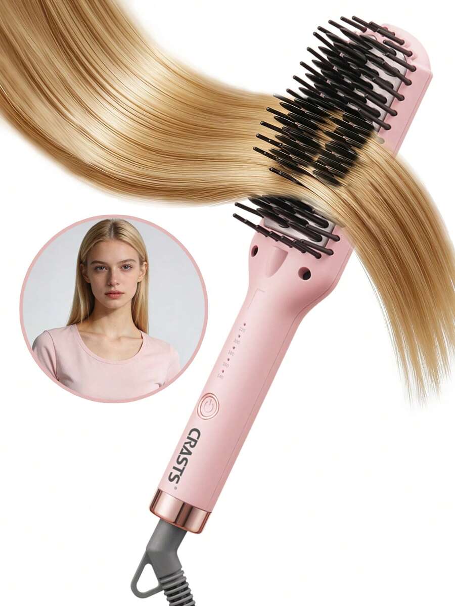 CRASTS Straightening Comb, Multi-Function Hair Styling Tool, Household Hair Straightener, Frizz-Free Straight Hair, Suitable For Dorm Use