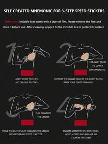 1/2pcs Invisible Strapless Adhesive Bra: Sexy Silicone Nipple Covers, Suitable For Camisole Dresses, Wedding Gowns, Bikinis. Enhances Small Bust, Reveals Fuller Bust Shape. Invisible Mango Cup Bra Pasties - Multicolor - View 8