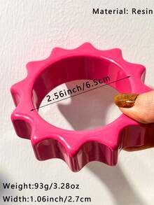 1件奢华镂空花朵手镯，玫瑰粉色多元素串珠设计，适合女性日常佩戴，是送给朋友和母亲的理想珠宝礼物。 - 多色B - 查看 16