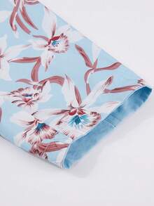 Giolshon Women's Reversible Hooded Jacket With Double-Sided Butter Yellow Printed Design, Casual Fashion Layering For Autumn/Winter Spring - Baby Blue - View 11